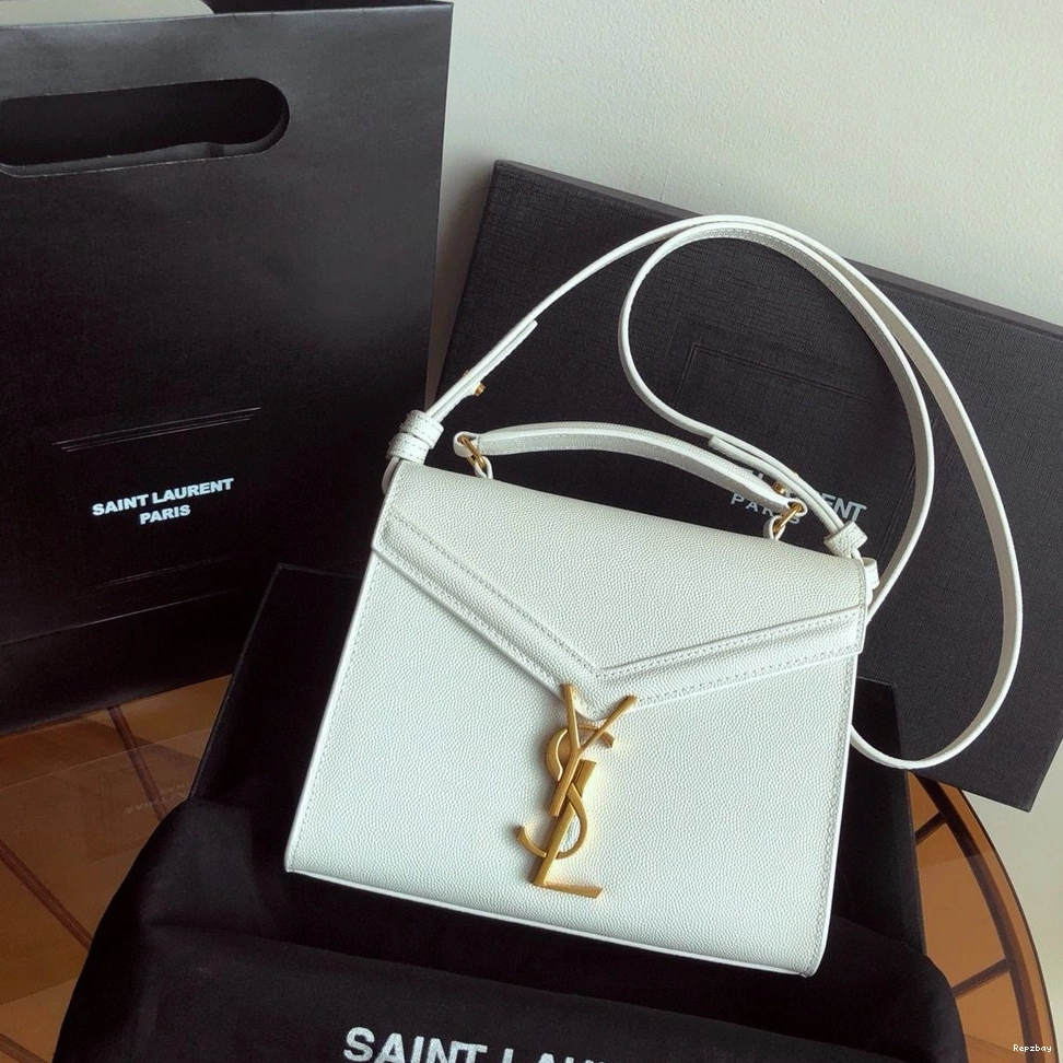 Repladies REP LEATHER CASSANDRA MINI TOP YSL POUDRE BAG HANDLE IN DE EMBOSSED GRAIN 0805
